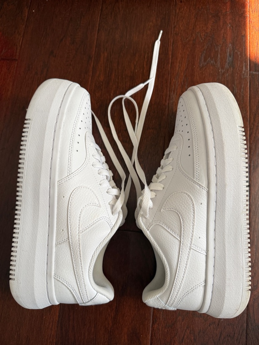 Nike White Court Vision Alta Platform Sneakers - Picture 5 of 5